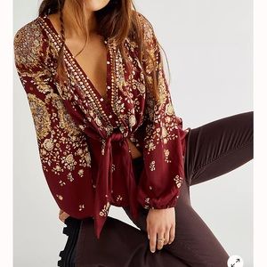 NWT Free People Run Free Blouse